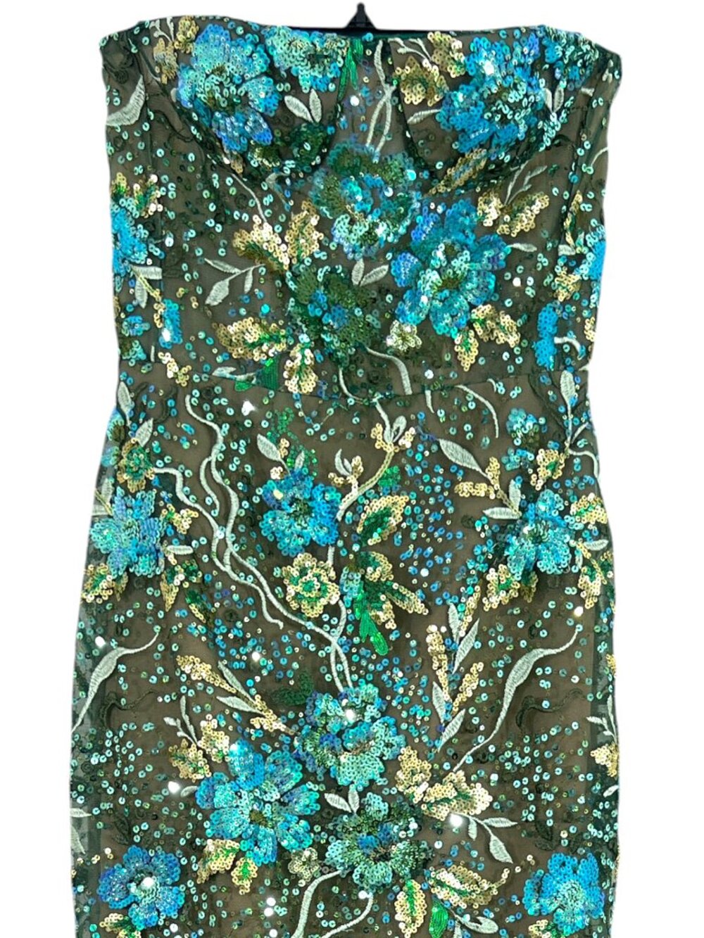 Bronx & Banco Dahlia Maxi Dress Teal US 6 / Medium New $880 - Picture 2 of 6